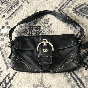 Coach Black Leather Shoulder Bag 8A05